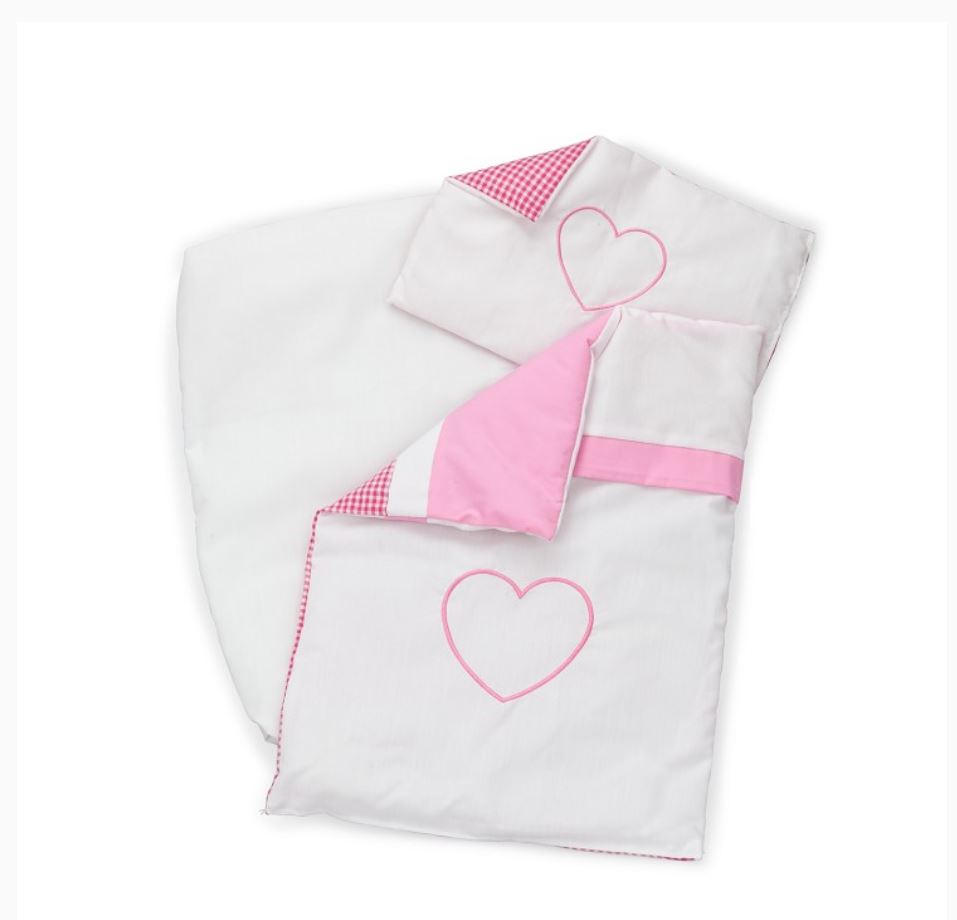 conjunto de cama rosa Conjunto de cama para boneca - rosa - Image 1