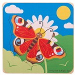 Puzzle de camadas do ciclo de vida - borboleta
