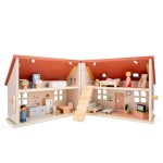 Casa de bonecas dobrável com móveis - Image 3